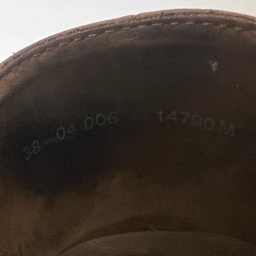 Arche Brown Nubuck Mary Jane Block Heels Women’s EU 38 US 7 Comfort Strap Pump - Picture 13 of 14
